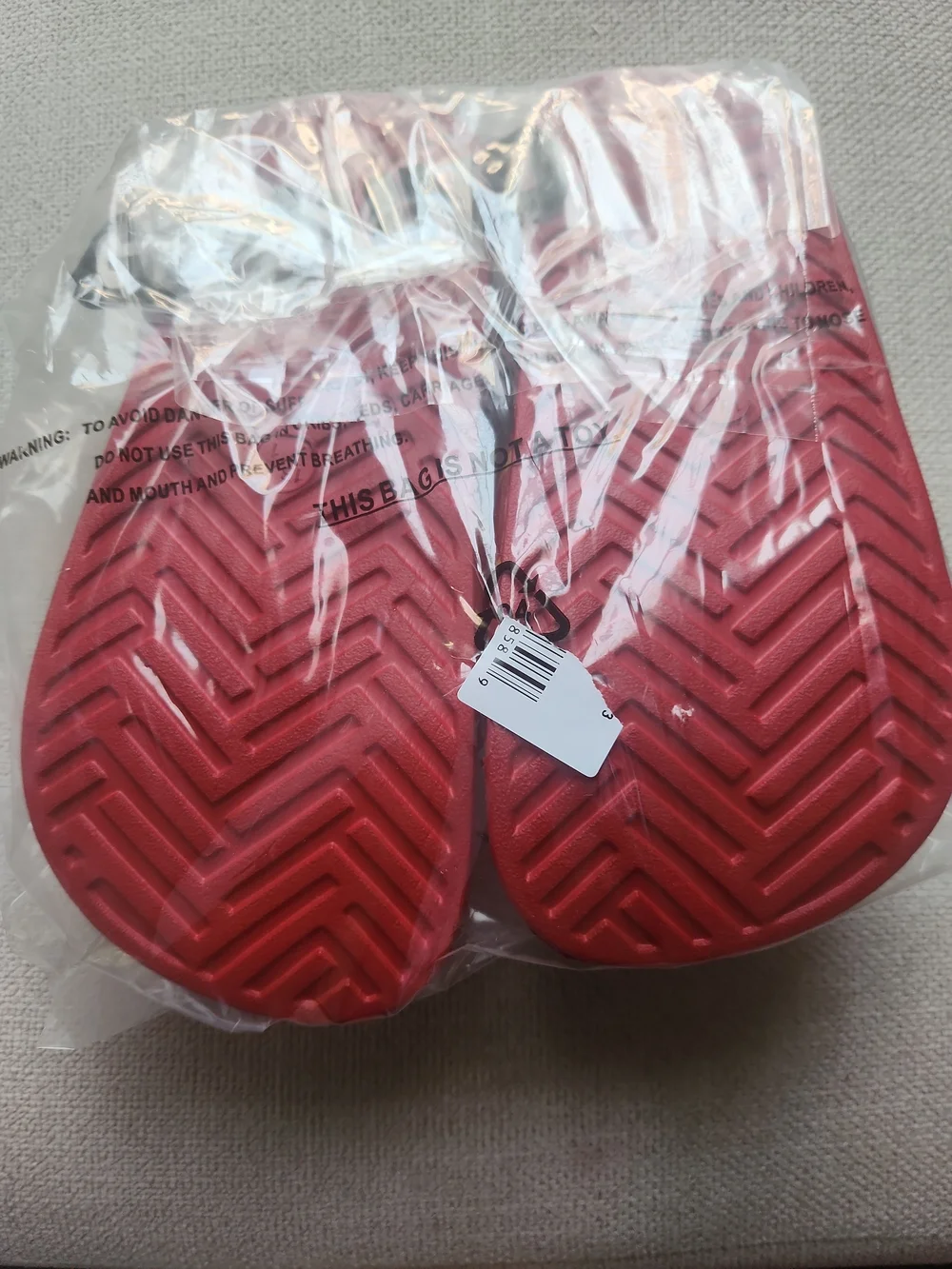 Kids Red 'Spain' Slide Sandals with Flag Detail size13-1